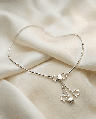 925 Silver Celestial Rhythm Station Anklet Pair
