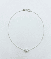 925 Silver Floating Brilliance Solitaire Anklet Pair