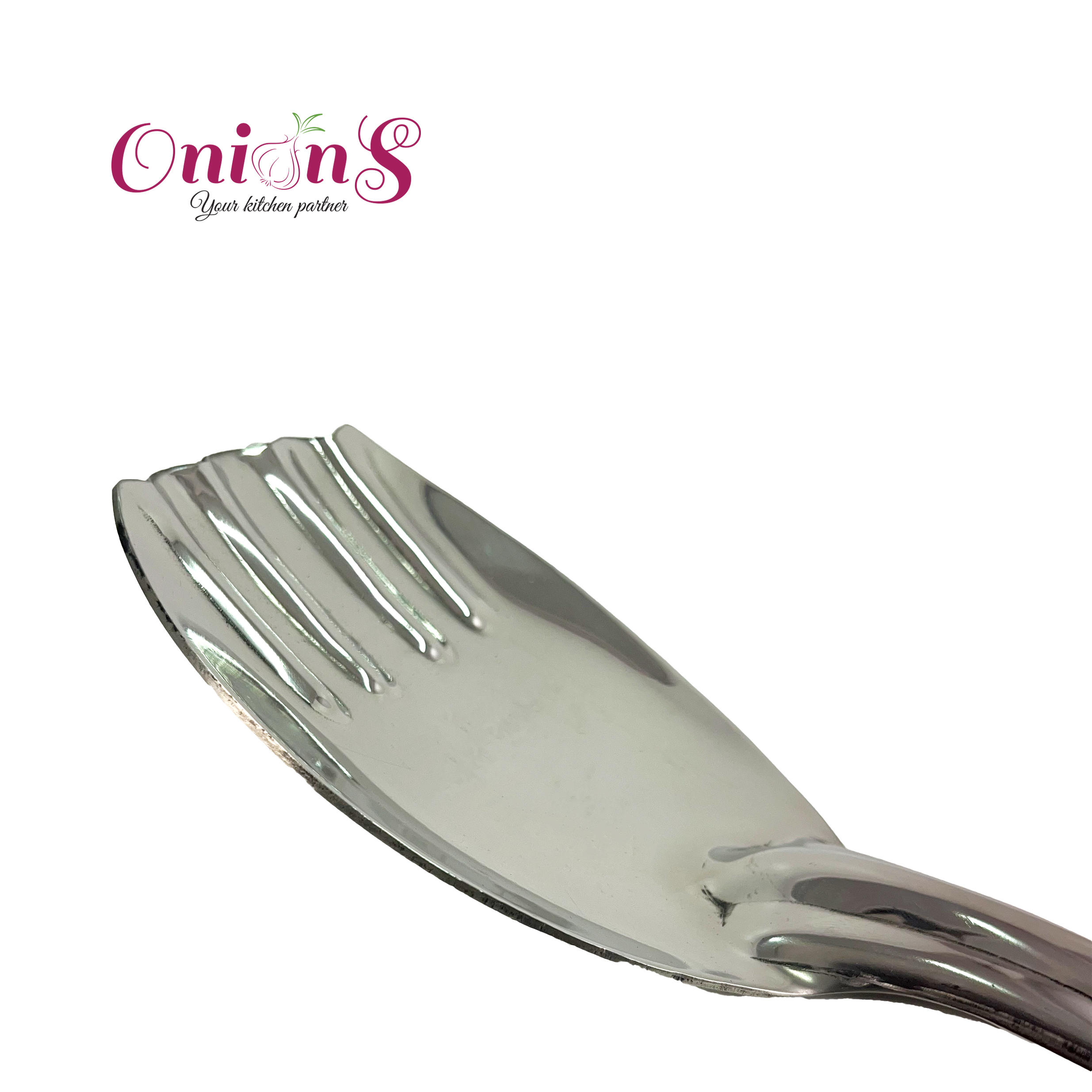 Onions Stainless Steel Rice Ladle – Durable & Rust-Resistant Serving Spoon