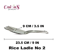 Onions Stainless Steel Rice Ladle – Durable & Rust-Resistant Serving Spoon