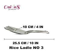 Onions Stainless Steel Rice Ladle – Durable & Rust-Resistant Serving Spoon