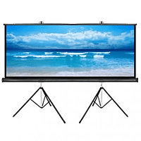 Projection Screen with Tripod Stand Anti-Crease, High Gain Fabric, 4K UHD & Full HD 1080P Support, Portable & Foldable Projection Screen with Tripod Stand Anti-Crease, High Gain Fabric, 4K UHD & Full HD 1080P Support, Portable & Foldable