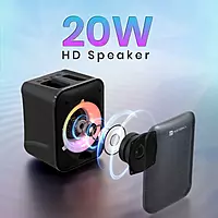 Portronics Apollo One 20W Wireless Bluetooth Portable Speaker with Wireless Karaoke Mic(Black) Portronics Apollo One 20W Wireless Bluetooth Portable Speaker with Wireless Karaoke Mic(Black)