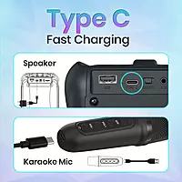 Portronics Apollo One 20W Wireless Bluetooth Portable Speaker with Wireless Karaoke Mic(Black) Portronics Apollo One 20W Wireless Bluetooth Portable Speaker with Wireless Karaoke Mic(Black)