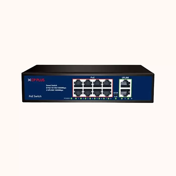 CP PLUS 8+2 Port Fast Ethernet Switch(CP-ANW-HP8H2-96 )
