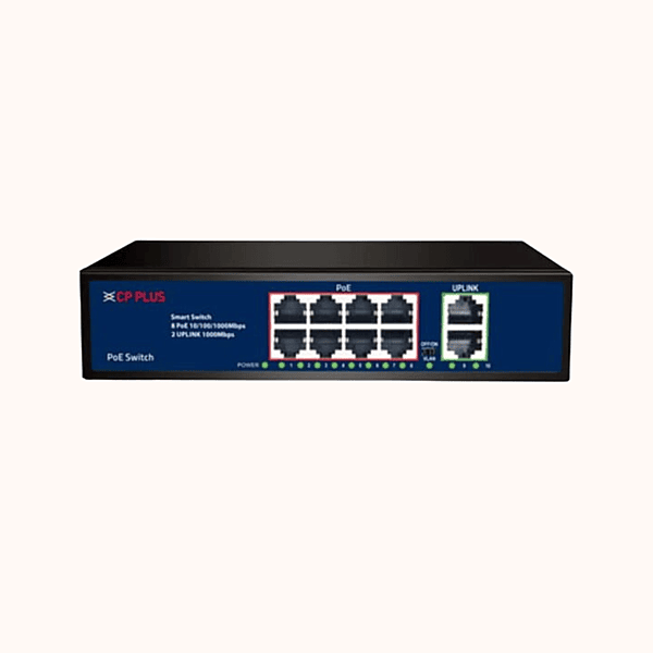 CP PLUS 8+2 Port Fast Ethernet Switch(CP-ANW-HP8H2-96 )