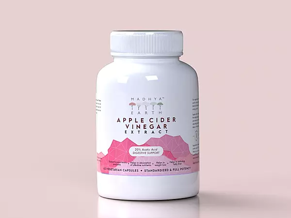 Apple Cider Vinegar Extract Veg Capsules 60pcs - Madhya Earth