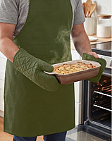 Kitchen Apron with Heat Resistant Glove & Pot Holder Set ( 3 PIECE COMBO )