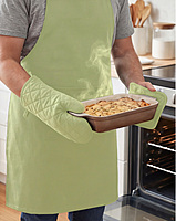 Kitchen Apron with Heat Resistant Glove & Pot Holder Set ( 3 PIECE COMBO )