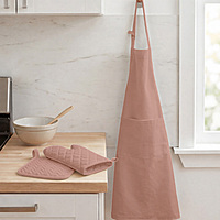 Kitchen Apron with Heat Resistant Glove & Pot Holder Set ( 3 PIECE COMBO )
