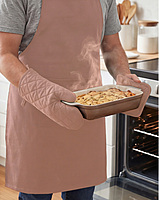 Kitchen Apron with Heat Resistant Glove & Pot Holder Set ( 3 PIECE COMBO )