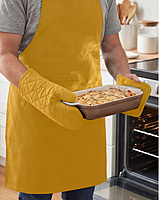 Kitchen Apron with Heat Resistant Glove & Pot Holder Set ( 3 PIECE COMBO )