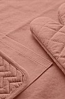 Kitchen Apron with Heat Resistant Glove & Pot Holder Set ( 3 PIECE COMBO )