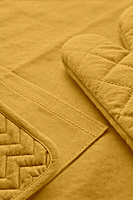 Kitchen Apron with Heat Resistant Glove & Pot Holder Set ( 3 PIECE COMBO )