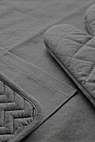 Kitchen Apron with Heat Resistant Glove & Pot Holder Set ( 3 PIECE COMBO )