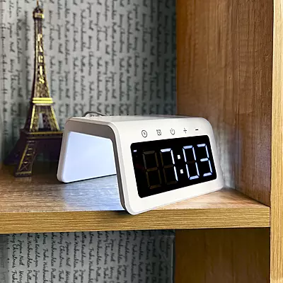 15W Wireless Charger "Arch", with Digital Clock and Ambient Light