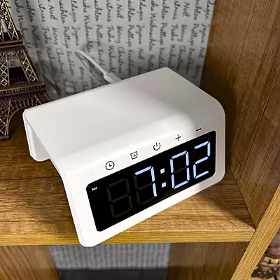 15W Wireless Charger "Arch", with Digital Clock and Ambient Light