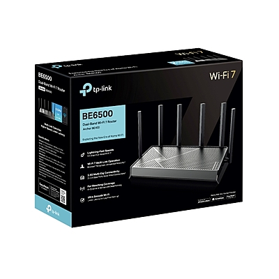 TP-Link BE6500 Dual-Band Wi-Fi 7 Router ,Archer BE400