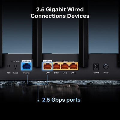 TP-Link BE6500 Dual-Band Wi-Fi 7 Router ,Archer BE400