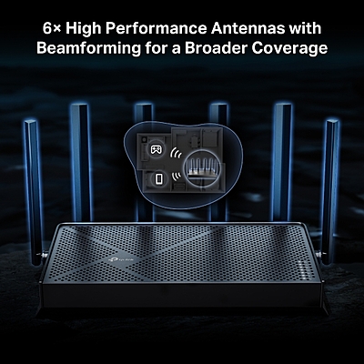TP-Link BE6500 Dual-Band Wi-Fi 7 Router ,Archer BE400
