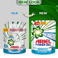 Ariel Power Gel Top Load & Semi Auto Detergent Liquid 2Kg POUCH