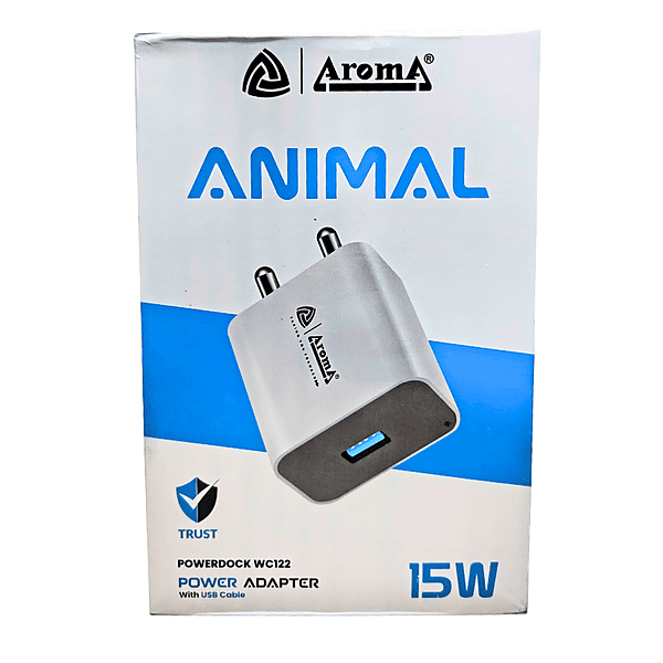 Aroma Animal Power Adapter – USB Type-C | Compact Design | Fast Charging