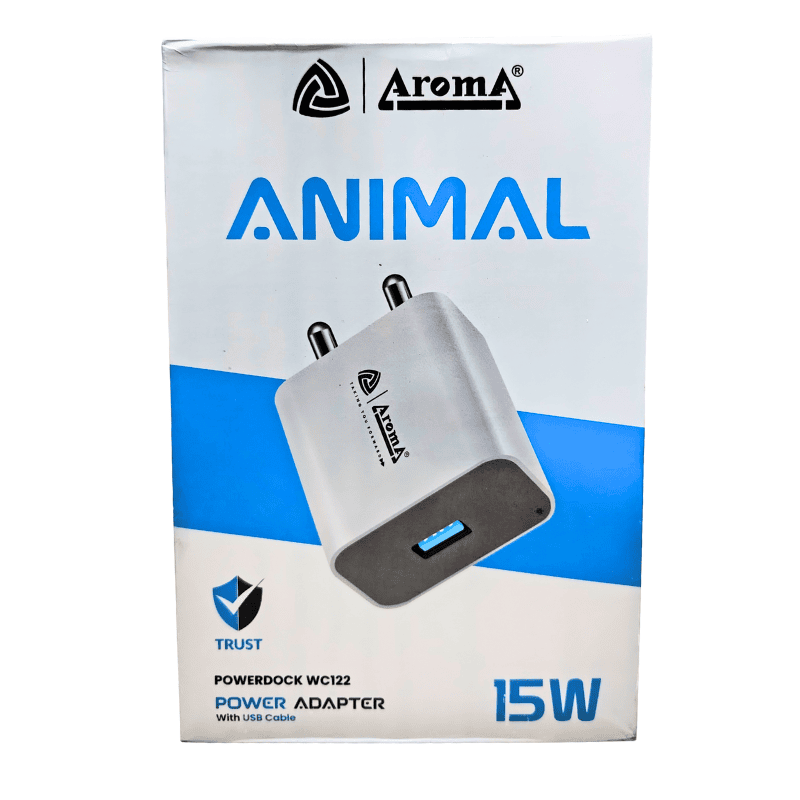 Aroma Animal Power Adapter – USB Type-C | Compact Design | Fast Charging