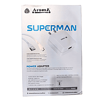 Aroma Superman Power Adapter – USB Type-C | Fast Charging | Compact & Portable Design