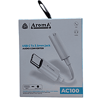 Aroma AC100 USB to 3.5mm Jack Adapter – High-Quality Audio Output | Compact Design