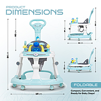 Baby Walker with Push Handle – Blue