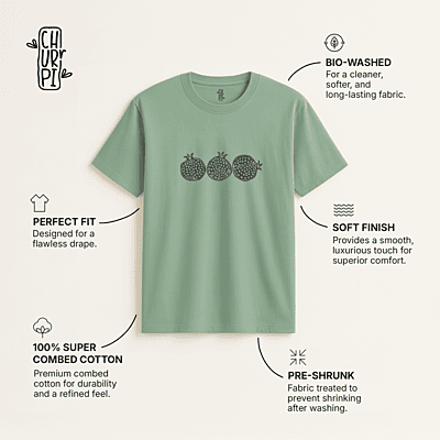 Pomegranate Graphic T-shirt I Light Green