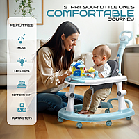 Baby Walker with Push Handle – Blue