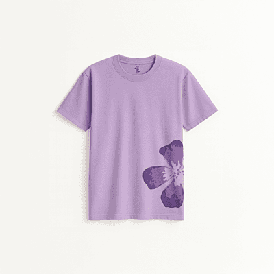 Flower Petal Women Graphic T-shirt | Lavender