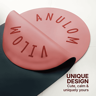 Anulom Vilom Oval Yoga Mat | Dark Coral