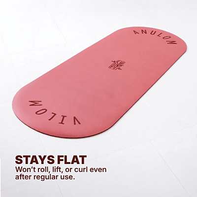 Anulom Vilom Oval Yoga Mat | Dark Coral