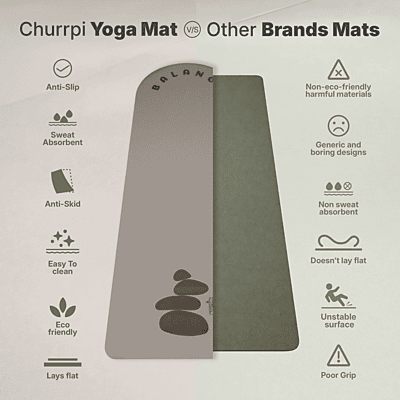 Balance Arched Yoga Mat | Light Brown