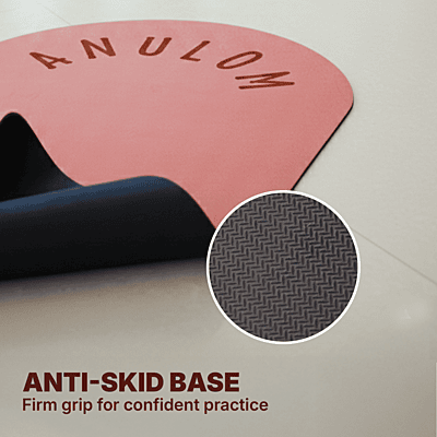 Anulom Vilom Oval Yoga Mat | Dark Coral