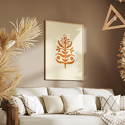 Elegant floral Art Poster I Minimalistic Art Poster