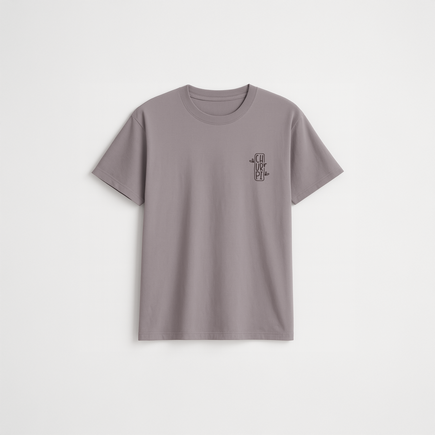 Churrpi Plain T-shirt For Men | Ash Grey