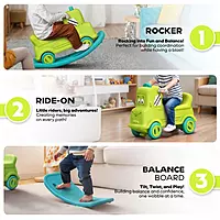 All-in-One Rider, Rocker & Balance Board – Green