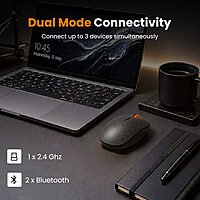 Techie Amber Wireless Mouse (Black)