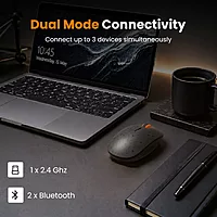 Techie Amber Wireless Mouse (Black)