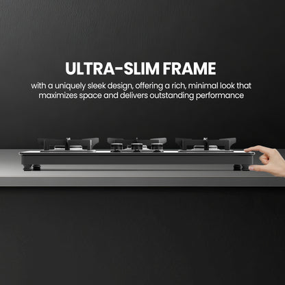 Slimmest Magnite 3 Burner Glass Hob Top Cooktop Manual Ignition