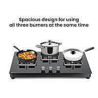 Shine Three Burner Gas Stove | Hob Top Auto Ignition