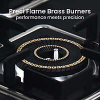 Shine Gold Three Burner Gas Stove | Hob Top Auto Ignition