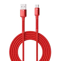 Portronics Konnect X – 6A USB to Type-C Cable, 1M Red, fast charging, durable design, tangle-free, compatible with various devices, perfect for quick data transfer and charging on the go.