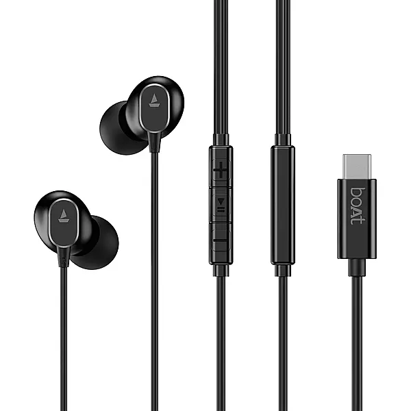 boAt BassHeads 90C Metallic Buds (Black)