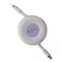 Portronics Upgraded Konnect Recoil 100W Type C to Type C Retractable Cable, PD Fast Charging, Retractable Charging Cable, Fast Data Transfer, Compatibility with iPhone 15 Series & Type C Smartphones