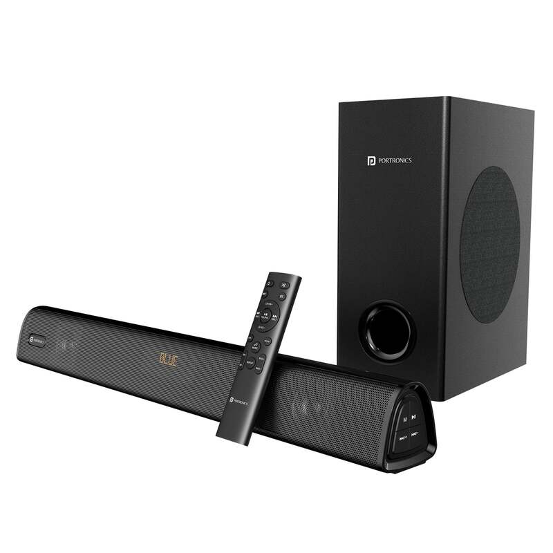 POR 2403 Pure Sound 106 Soundbar – 120W  Subwoofer  Bluetooth, USB, HDMI, AUX  Remote Control  Black