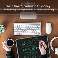 Portronics Ruffpad 21 LCD Writing Pad with 21 Inches Large Screen, Stylus Pen, School, Office (Grey) Portronics Ruffpad 21 LCD Writing Pad with 21 Inches Large Screen, Stylus Pen, School, Office (Grey)